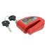 Red Motorcycle Scooter Security Anti-Theft Kit Wheel Disc Brake Lock Metal Alarm - 5