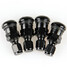 Metal Tire Valve Stem Caps Alloy 4pcs Wheel Air Aluminium Covers Black Styling - 1