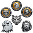 Head DIY Sticker Badge Emblem Logo Metal Car Motorcycle Decals 3D Silver - 1