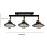 Metal Light Adjustable American Loft 3 Heads Glass Flush Mount Vintage - 7