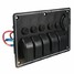 Gang 12V 24V LED Rocker Switch Panel Circuit Breaker USB Socket Marine Boat Rv - 5