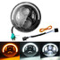 Angel Eyes LED Turn Signal Headlight Hi Lo Beam Harley Davidson DRL 7Inch Jeep Cherokee - 2