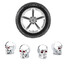 Cover for Car Truck Motorcycle Skull 4PCS 8mm Stylish Tire Wheel Tyre Valve Caps Bike - 1