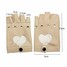 Women Driving Mittens Fingerless Sports Motorcycle Dance PU Leather Gloves - 12