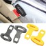Safty Canceller Yellow Stopper 2Pcs Universal Car Seat Belt Buckles Black Alarm Clip - 1