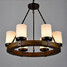 Vintage Wood Old Chandeliers Wooden 100 - 1