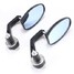 22mm CNC Rear View Mirrors Oval 8inch Aluminum Motorcycle Handlebar - 6