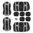 Black Front Rear Washable Universal Car Seat Covers Grey Piece Protectors - 3