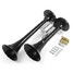 Trumpet Air Horn Car Truck Loud 12V Universal Black Train Mega Dual 150db Horns - 1