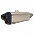 Motorcycle Street Bike Stainless Steel Exhaust Muffler Carbon Pipe Outlet Double Titanium 51mm - 4