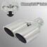 Universal Tail Pipe 60mm Chrome Stainless Steel Tips Dual Car Exhaust - 3