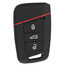 FOB for VW Remote Key Case Cover Car Key Case Buttons Silicone - 9