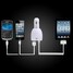 Car Charger for Mobile Phone Dual USB White - 3