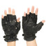 Finger Leather Gloves Black Half Boxing Biker Protective Men's Motorcycle Cycling Sports - 1