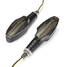 Pair Amber Universal Metal Blinker LED Turn Signal Indicator Light Motorcycle E8 - 4