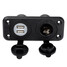 Black Color Socket Jtron Dual Cigarette Lighter Socket Car Charger 20A DC 12V 24V 5V 2.1A USB - 2