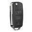 Case Car Uncut Blade VW Flip 4 Buttons Remote Key Black Shell - 7