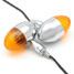 Metal Universal Indicator Light Amber Turn Signal Blinker Lamp Pair 12V Motorcycle - 7