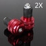 Motorcycle Round 22mm Red Handlebar End Weight Balance Plug Four - 1