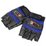 Black Red Sports Finger Leather Gloves Blue Men's Motorcycle Cycling Half Protective Biker - 8
