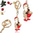 Santa Rhinestone Purse Bag Head Key Chain Ring Metal Car Pendant Keychain - 5