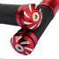 Red Kawasaki 8inch Hand Grips Handlebar Rubber - 2