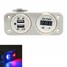 Voltage White Motorcycle Boat Car Phone Waterproof Dual USB Socket Charger Gauge - 1