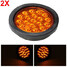 24V Universal Brake Tail Lamp Reverse Signal Indicator Amber LED Light Trailer Truck 2Pcs 12V - 1