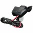 Motorcycle Cigarette Lighter Power Socket Charger Waterproof 12V-24V 2.1A Phone USB - 6