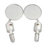 YAMAHA Bar End Suzuki Honda Round Inch Motorcycle Silver Mirrors - 1