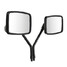 10mm Thread Rectangle Rear View Side Mirrors Black Motorcycle Scooter ATV - 1