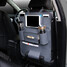 Vehicle Auto Backseat PU Cup Holder Car Phone Leather Seat Multi-Pocket Organizer - 3