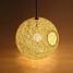 Modern Restaurant Rattan Ball Chandelier Hemp Simple Pastoral - 3