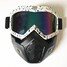 Mask Windproof Colors Shield Goggles Face Detachable Motorcycle Helmet - 2