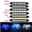 Auto DRL Driving Daytime Running Lamp COB LED Lights Car Soft Silicone - 1