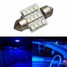 12V Dome Map Car Interior 12SMD Festoon Blue Light Bulb 12 LED Glove Box - 1