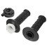 Motorcycle Handlebar Grips Pair Black Rubber Handle Bar 22mm - 1