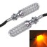 12LED Bulbs Blinker Amber Motorcycle Turn Signals Lights Indicators - 1