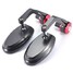 22mm CNC Rear View Mirrors Oval 8inch Aluminum Motorcycle Handlebar - 9
