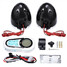 Horn Three Plating inches Motorcycle MP3 Half Speaker with Blue Black Red - 1