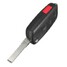 Case Car Uncut Blade VW Flip 4 Buttons Remote Key Black Shell - 4