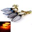 Motorcycle Turn Signal Indicator Black Blue 15LED Light Lamp - 1