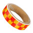 Caution Reflective Sticker Dual Warning Color Chequer Roll Signal - 9