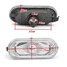 Marker Lights Frame Volkswagen Passat Golf Jetta Shell Cover 2Pcs Side White Clear Lens - 2
