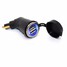 Dual USB Car Charger Motorcycle Power Adapter Socket BMW 2 Din - 1