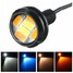 Amber DRL 6SMD Dual Color 23mm LED Light Car Eagle Eye White Blue - 1