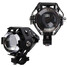 Light With 2Pcs Spot Hi Lo Black Motorcycle LED Headlight Driving Fog U5 Kill Switch - 2