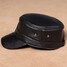 Military Leather Cadet Men Hat Cap Driving Sports Flat - 7