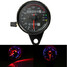 Universal Motorcycle Odometer LED Backlight Dual Mileage Speedometer Gauge Signal - 1