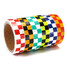 Warning Caution Reflective Sticker Dual Color Chequer Roll Signal - 2